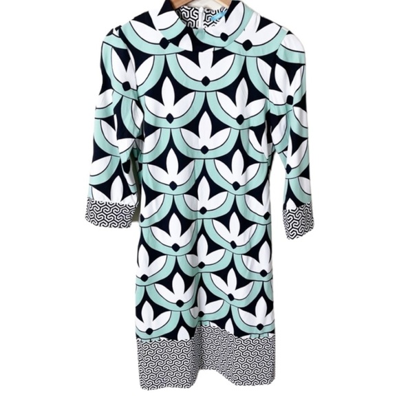 J. McLaughlin Dress Mock neck Shift Dress Catalina Cloth Size Small - Picture 4 of 10